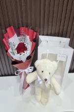 ช่อดอกไม้กับตุ๊กตาหมี-TR1005 - Image 3