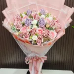 ช่อแบงค์พับดอกไม้ประดิษฐ์