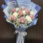 ช่อแบงค์ร้อยพับช่อดอกกุหลาบ