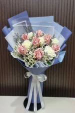 ช่อแบงค์ร้อยพับช่อดอกกุหลาบ