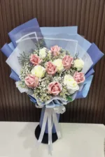 ช่อแบงคร้อยพับดอกกุหลาบ