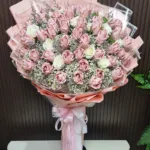 ช่อแบงค์ร้อยพับดอกกุหลาบ