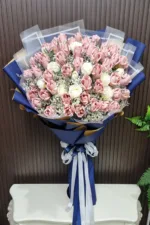 ช่อแบงค์ร้อยพับดอกกุหลาบ