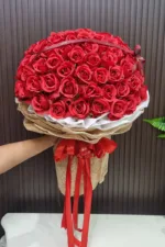 ช่อดอกไม้ประดิษฐ์สีแดง-AC1005 - Image 4