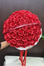 ช่อดอกไม้ประดิษฐ์สีแดง-AC1005 - Image 3