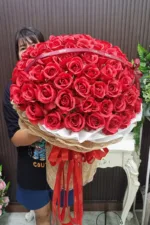 ช่อดอกไม้ประดิษฐ์สีแดง-AC1005 - Image 2