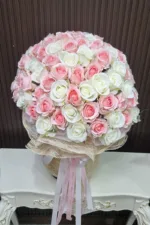 ช่อดอกไม้ประดิษฐ์สีชมพู-AC1002 - Image 3