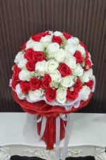 ช่อดอกไม้ประดิษฐ์สีแดง-AC1001 - Image 4