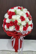 ช่อดอกไม้ประดิษฐ์ดอกกุหลาบ