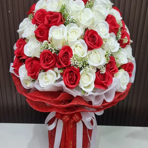 ช่อดอกไม้ประดิษฐ์ดอกกุหลาบ