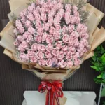 ช่อแบงค์พับดอกช่อใหญ่100ดอก