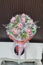 ช่อแบงค์ร้อยพับดอกกุหลาบ