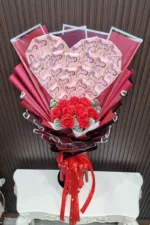 ช่อเรียงแบงค์รูปหัวใจ