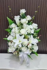 แจกันดอกไม้ประดิษฐ์สีขาว-AL1012 - Image 4