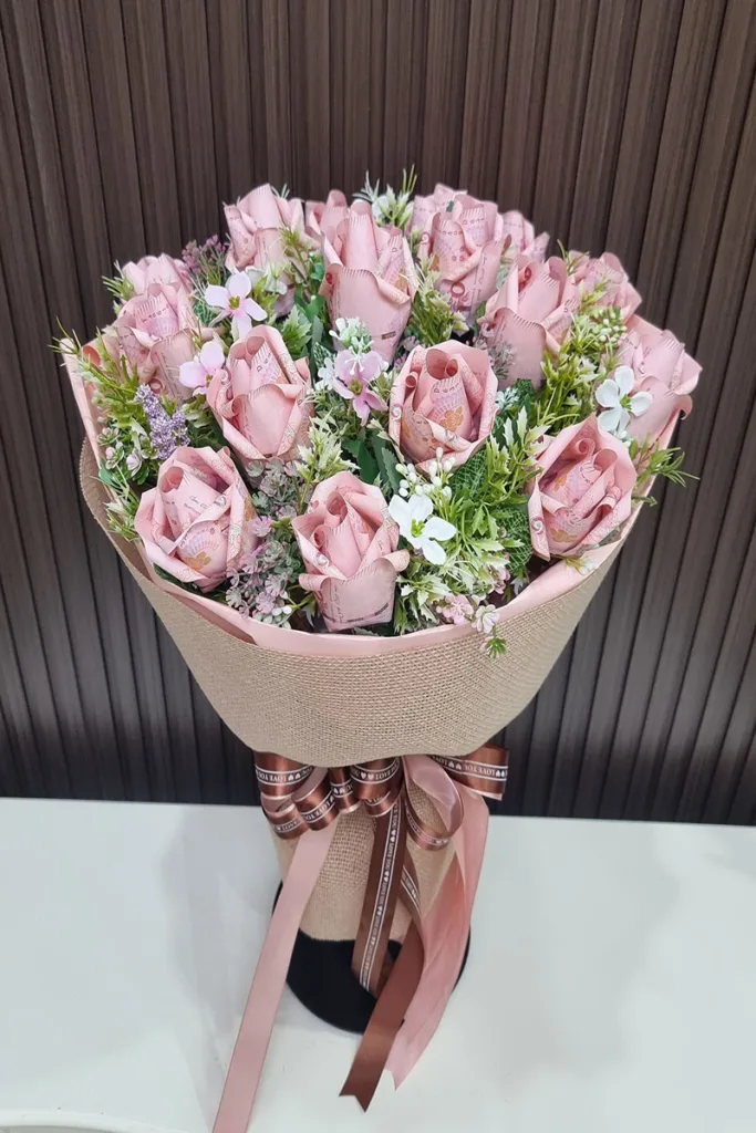 ช่อแบงค์พับดอกช่อรับปริญญา