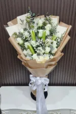 ช่อดอกไม้สดสีขาว-FW1002 - Image 4