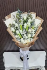 ช่อดอกไม้สดสีขาว-FW1002 - Image 3