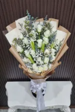 ช่อดอกไม้สดสีขาว-FW1002 - Image 2