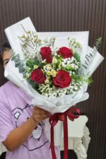 ช่อดอกกุหลาบแดง-LR1005 - Image 2