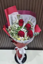 ช่อดอกกุหลาบแดง-LR1003 - Image 2