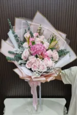 ช่อดอกไม้สดสีชมพู-PF1017 - Image 2