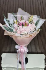 ช่อดอกไม้สดสีชมพู-PF1017 - Image 4