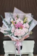 ช่อดอกไม้สดสีชมพู-PF1017 - Image 3