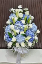 แจกันดอกไม้สดสีฟ้า-VF1032 - Image 2