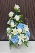 แจกันดอกไม้ประดิษฐ์สีฟ้า-AV1014 - Image 2