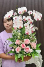 แจกันดอกกล้วยไม้ประดิษฐ์-AD1005 - Image 2