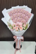 ช่อเรียงแบงค์ร้อยดอกไม้ประดิษฐ์