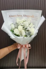 ช่อดอกกุหลาบขาว-WR1017 - Image 3