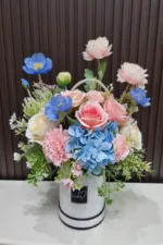 แจกันดอกไม้ประดิษฐ์สีฟ้า-AV1017 - Image 2