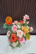 แจกันดอกไม้ประดิษฐ์สีส้ม-AV1016 - Image 2