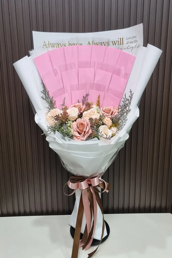 ช่อดอกไม้ประดิษฐ์ซองเปล่าใส่แบงค์เอง