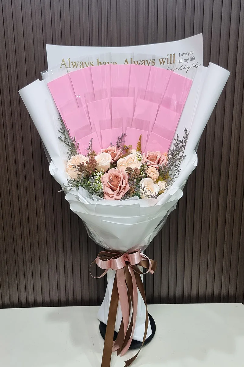 ช่อดอกไม้ประดิษฐ์ซองเปล่า ช่อดอกไม้ประดิษฐ์ซองเปล่าใส่แบงค์เอง