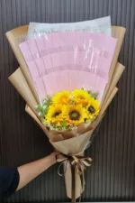 ช่อทานตะวันเปล่าใส่เรียงแบงค์