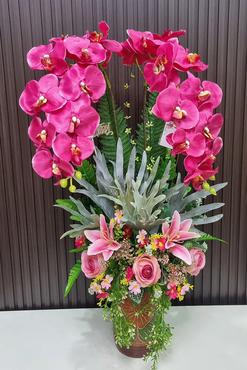 แจกันดอกกล้วยไม้ประดิษฐ์ แจกันดอกกล้วยไม้ประดิษฐ์