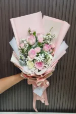 ช่อดอกไม้สดสีชมพู-PF1019 - Image 3