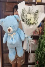 ช่อดอกไม้กับตุ๊กตาหมี-TR1006 - Image 4