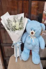 ช่อดอกไม้กับตุ๊กตาหมี-TR1006 - Image 2