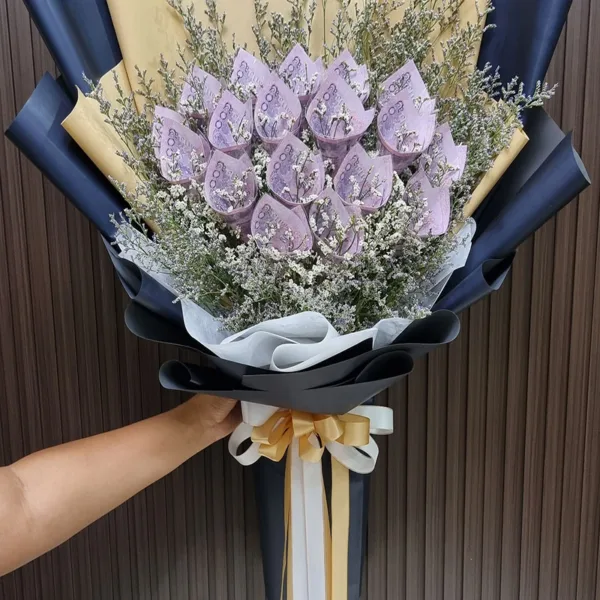 ช่อแบงค์ม้วนดอก