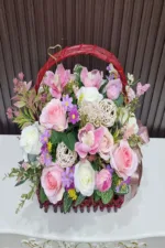 กระเช้าดอกไม้ประดิษฐ์-AB1008 - Image 3