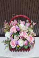 กระเช้าดอกไม้ประดิษฐ์-AB1008 - Image 2