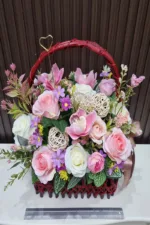 กระเช้าดอกไม้ประดิษฐ์-AB1008 - Image 4