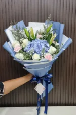 ช่อดอกไม้สดสีฟ้า-FB1015 - Image 4