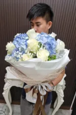 ช่อดอกไม้สดสีฟ้า-FB1014 - Image 2