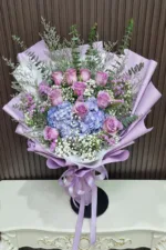 ช่อดอกไม้สดสีม่วง-FV1009 - Image 3