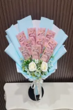 ช่อดอกไม้เรียงแบงค์ร้อย