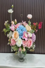 แจกันดอกไม้ประดิษฐ์ทรงกลม